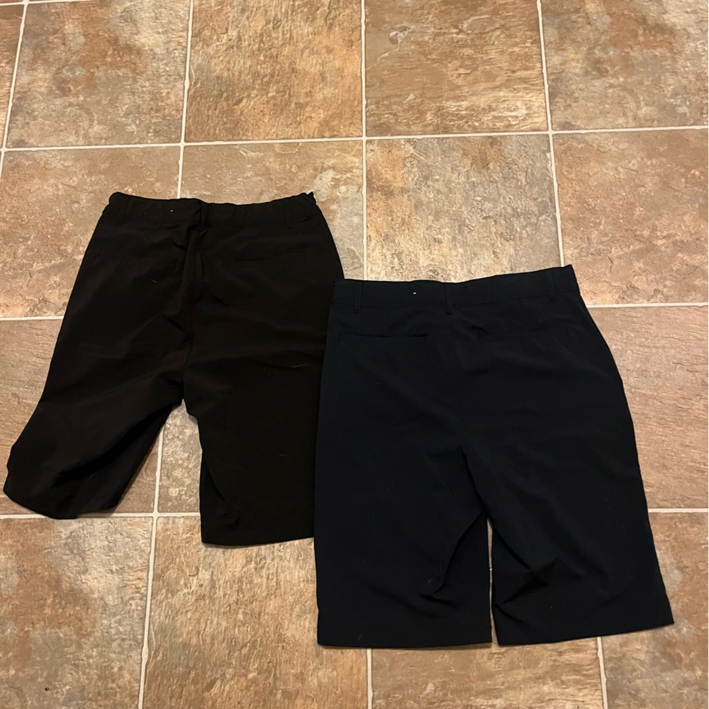 Children’s Place navy & black shorts,boys size 16;*selling 2 pairs together*